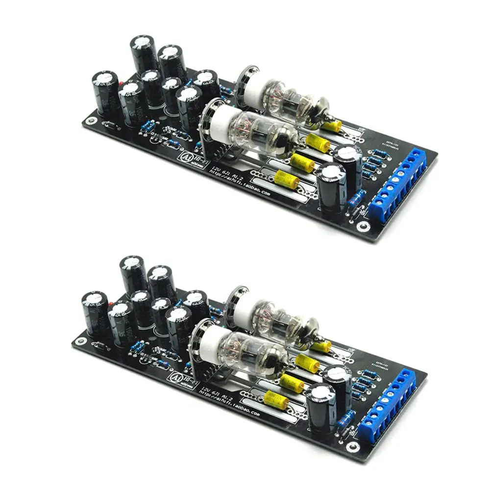 

2pcs 6J1 Valve Pre-amp Tube PreAmplifier Assembled Board Audio Musical Fidelity horizontal/Cross Tube