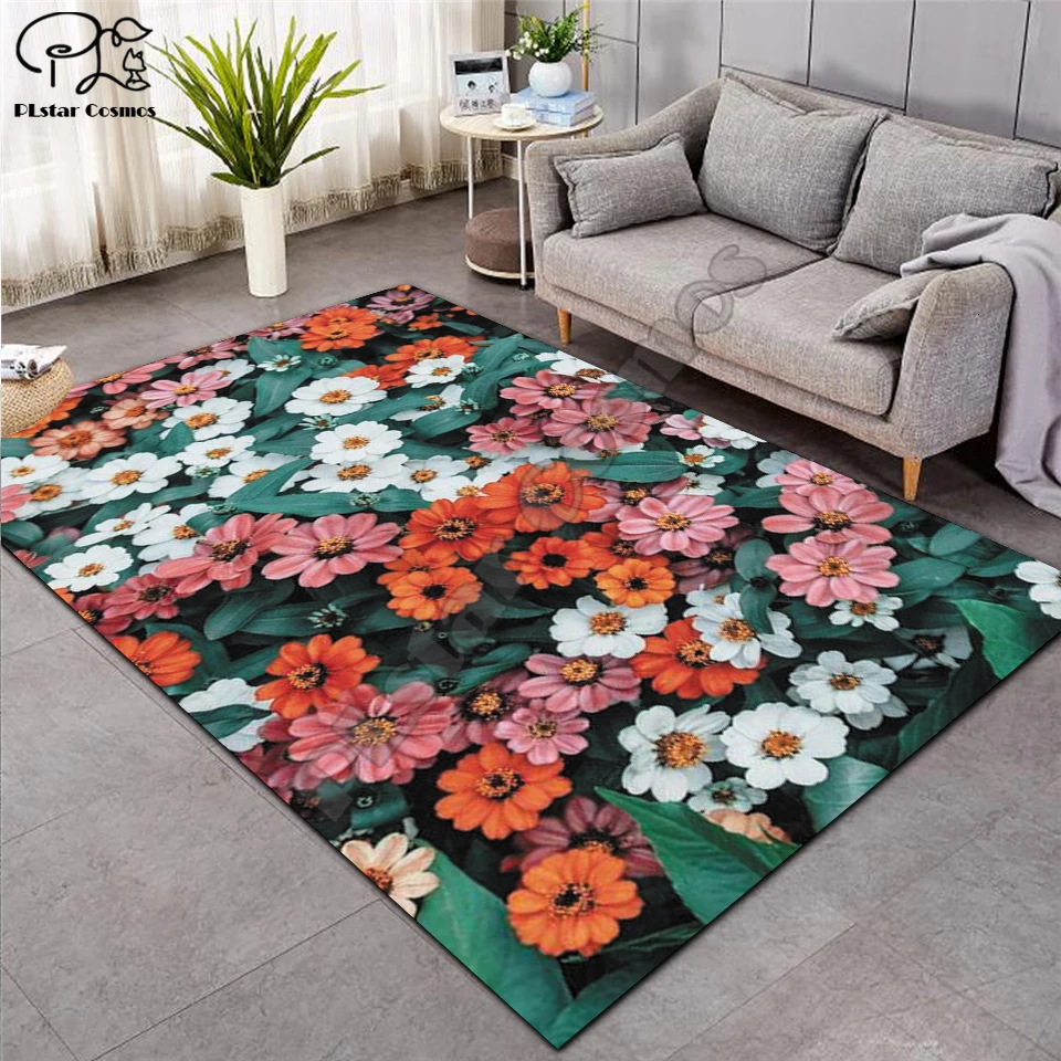 

European Style High Quality Flower 3D Carpet For Living Room Rugs Bedroom Anti-Slip Floor Mat Fashion Kitchen Carpet Area Rugs15