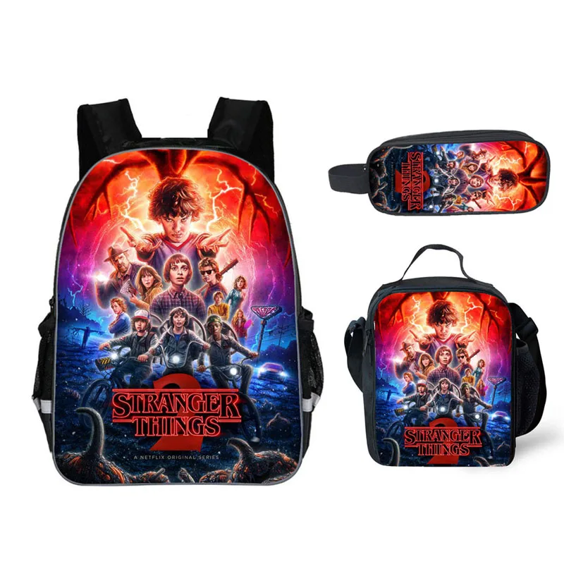backpack bag Комплект из 3 предметов, Оксфорд, студенческий рюкзак для мальчиков, странные вещи, рюкзак для детей/детские школьные сумки ортопедические рюкзаки - Цвет: backpack bag