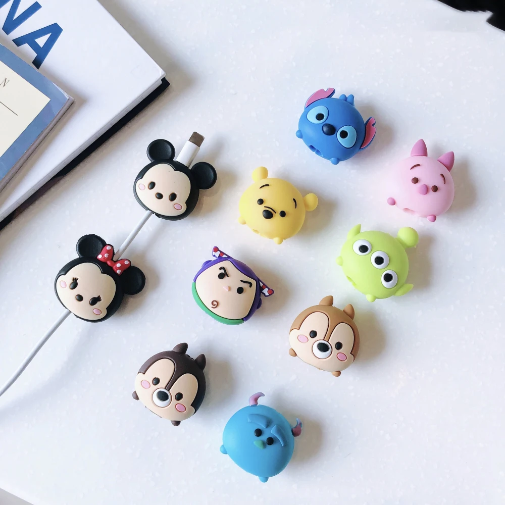 cute cartoon cable winder protector cable wire organizer saver holder data cable phone cord protector accessories for iphone free global shipping