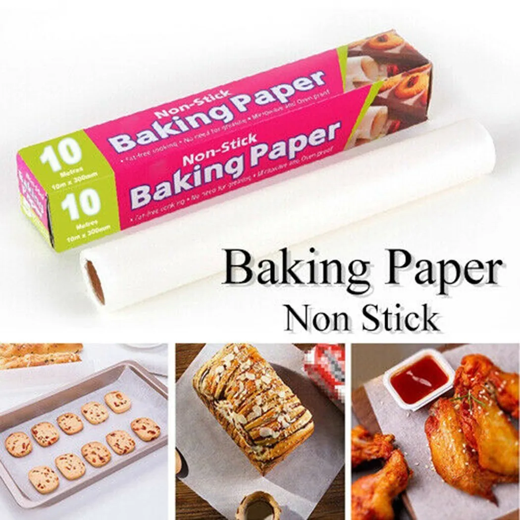 

5/10m Wax Paper Food Grade Grease Paper Food Wrappers Wrapping Paper For Bread Candy Cake Burger Fries Oilpaper Baking Tools
