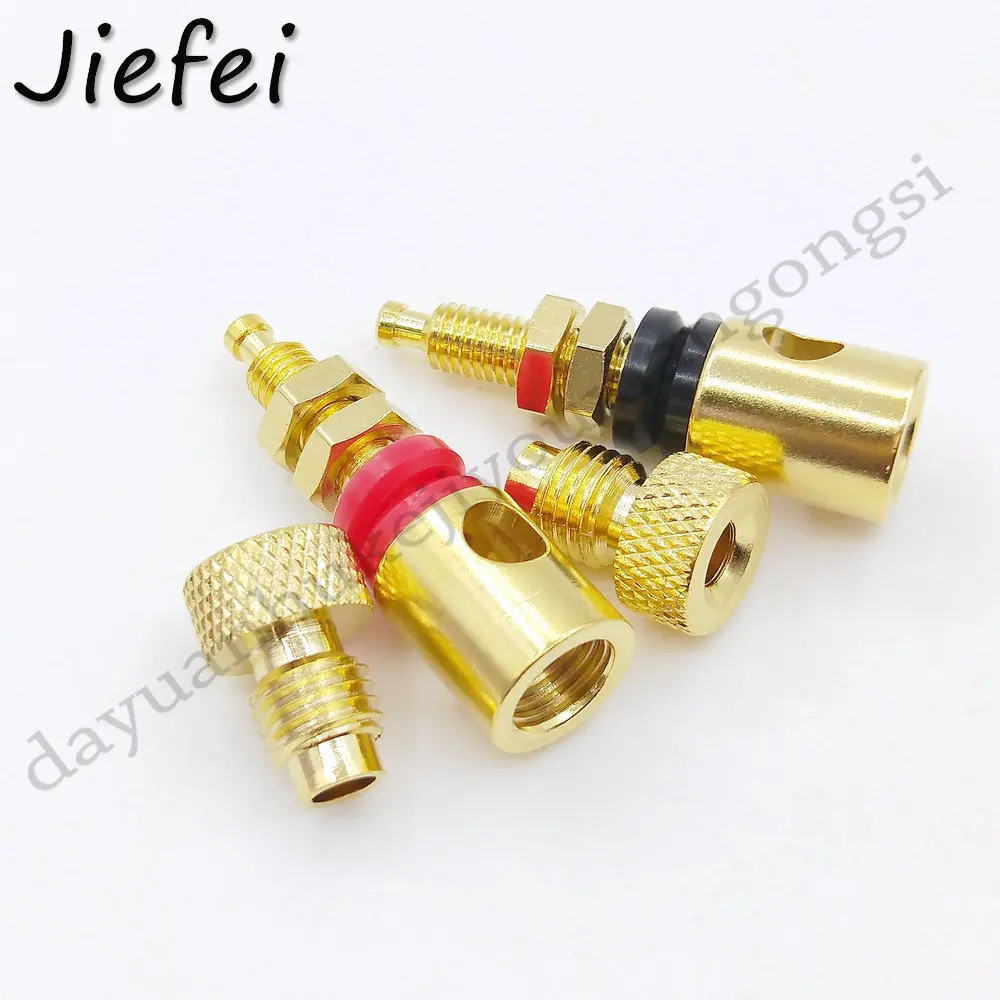 4 50 шт. Штекерный разъем типа банан мм Клеммная колодка из латуни и золота для