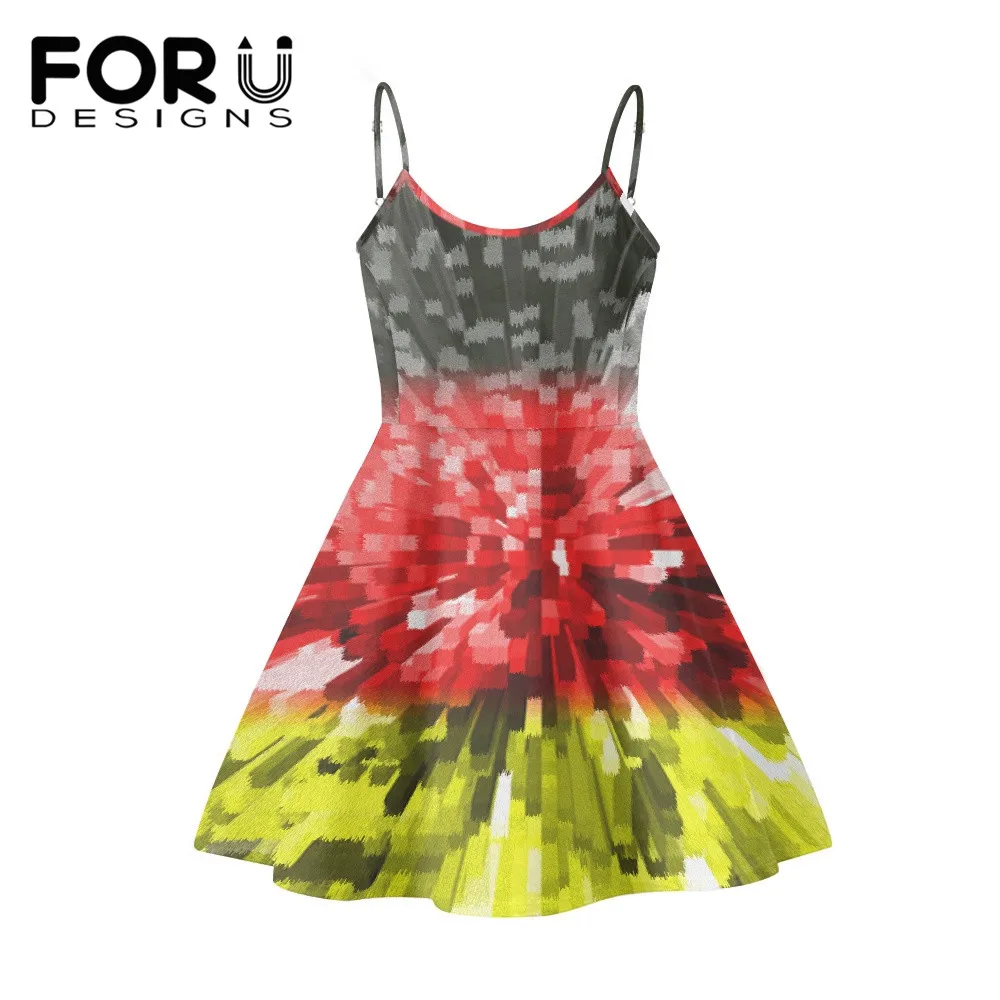 

Женские прямые платья на бретельках FORUDESIGNS с принтом флага Гаити, элегантные женские платья без рукавов для лета