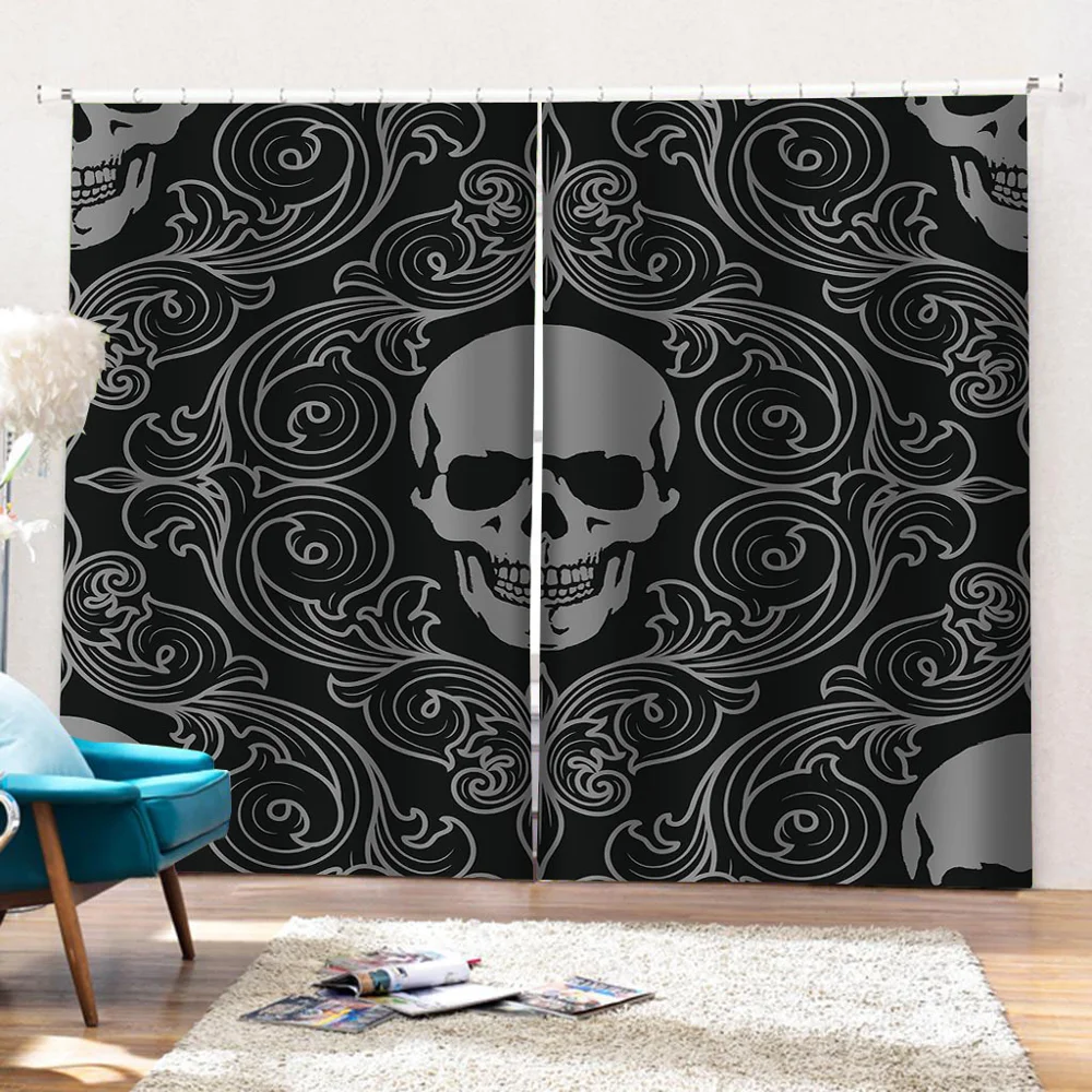 

High quality custom 3d curtain fabric Beautiful Photo Fashion Customized 3D Curtains black and white personality curtains