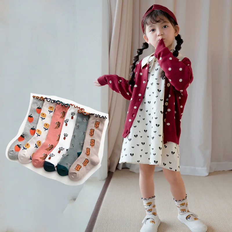 1 пара носков с оборками для маленьких девочек милые дышащие Гольфы принцессы