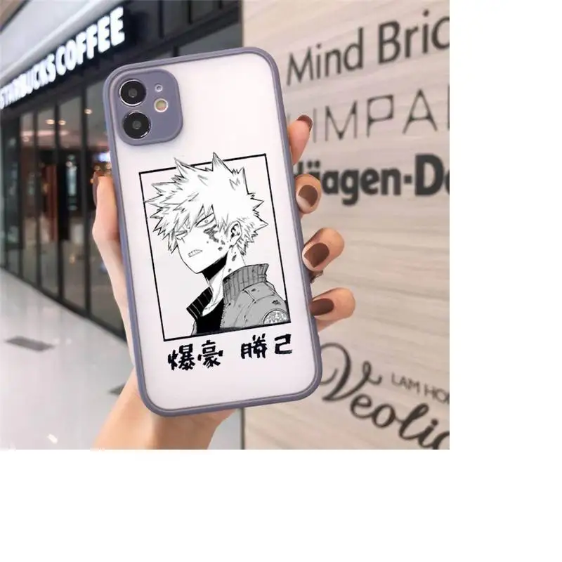 

My Hero Academia Midoriya anime Phone Cases matte transparent For iphone 7 8 11 12 plus mini x xs xr pro max cover