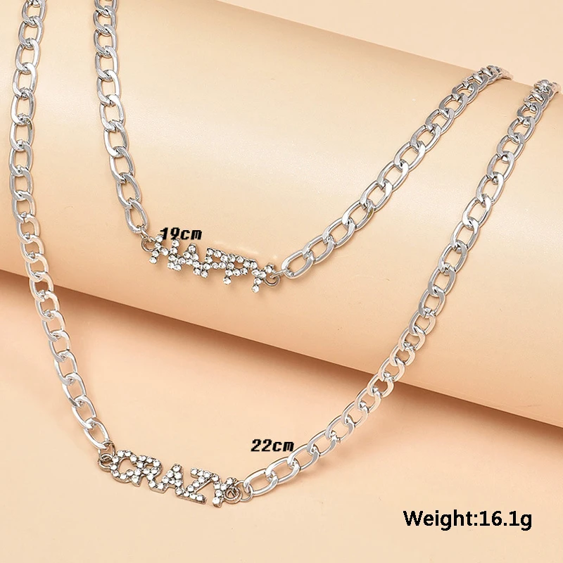 2 шт./комплект женское серебряное колье с надписью