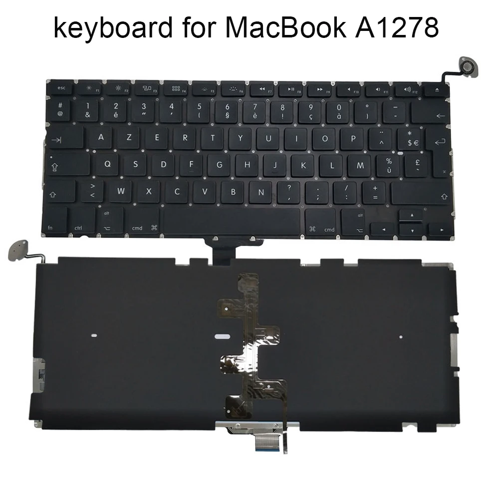 

French azerty Backlit Keyboard For Macbook Pro 13" A1278 2009-2012 Years MC700LLA computer keyboards black laptop sales Genuine