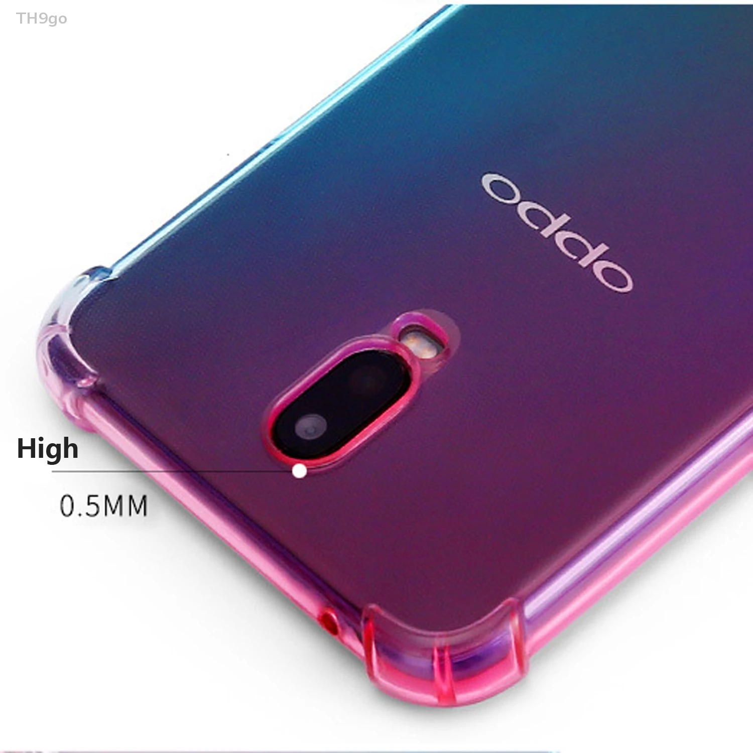 Градиентный чехол для OPPO R9 R9S R11S Plus R15 R17 Pro RX17 Neo противоударный мягкий силиконовый