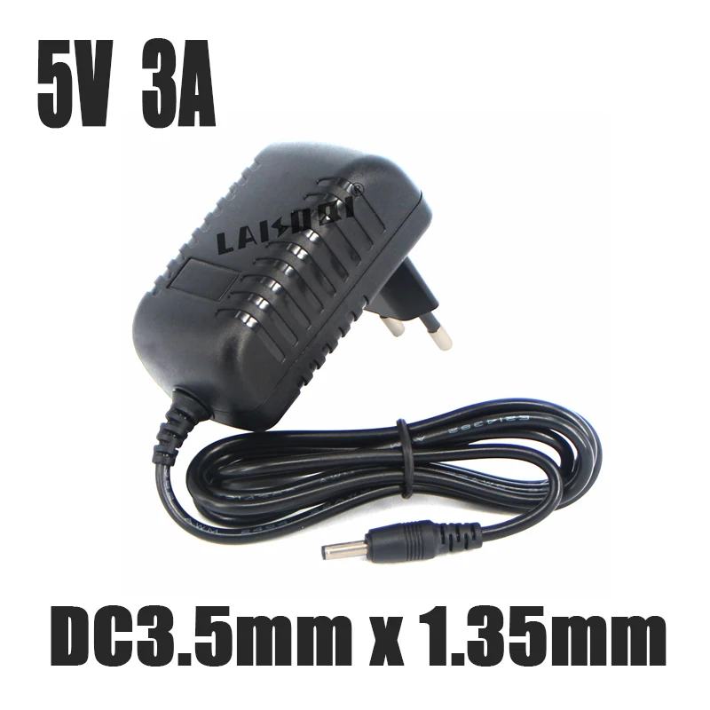 1 шт 5V 3A DC3.5 x 35 мм AC/DC адаптер 5V3A 3000mA питания Зарядное устройство подачи SP 2A 1A 2000mA