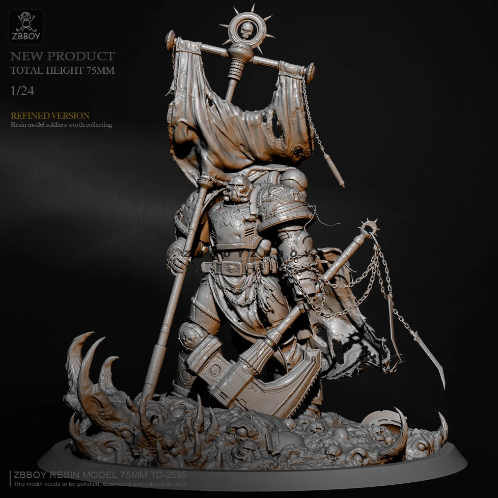 

H75mm 1/24 Resin model kits figure colorless and self-assembled TD-2595