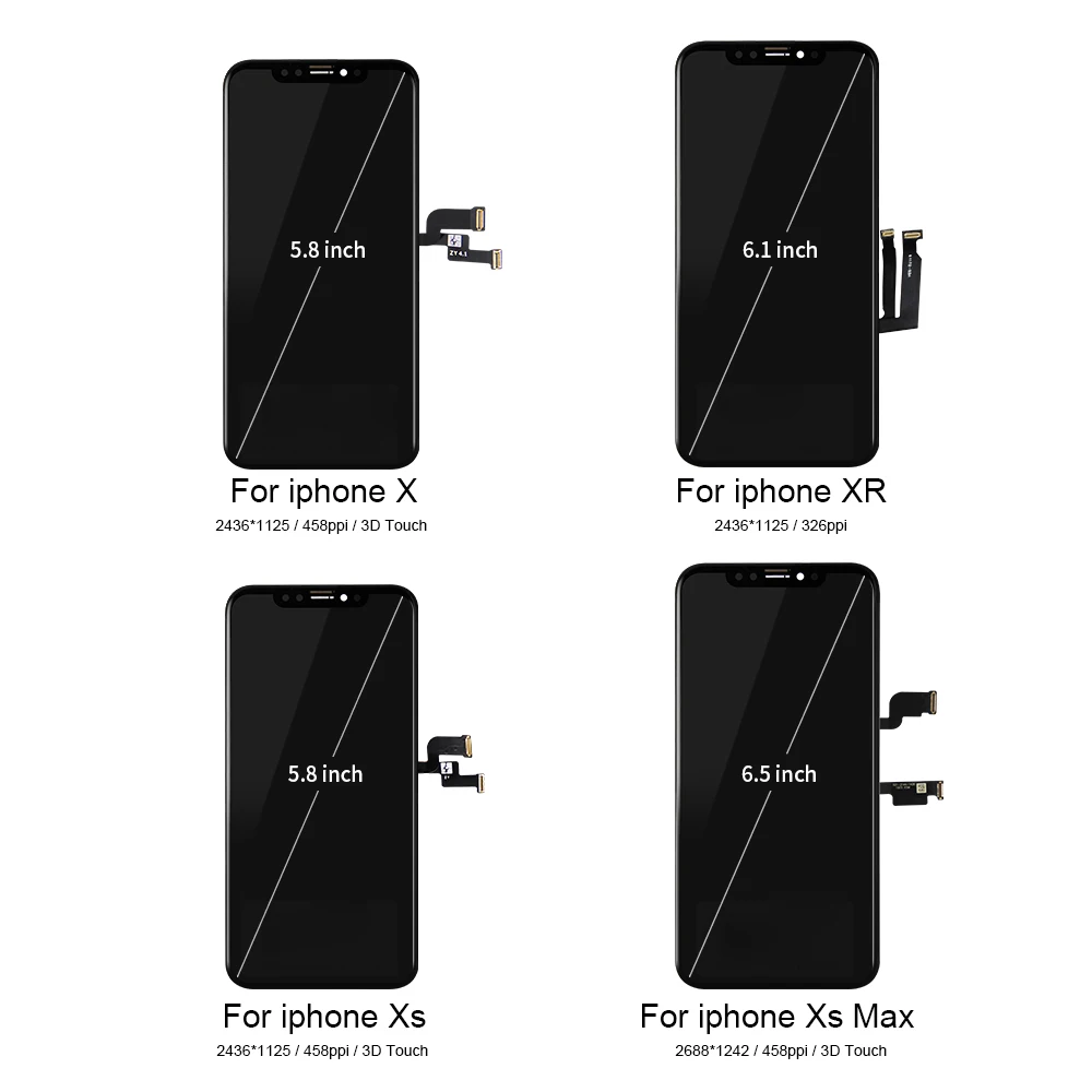 AAA + OLED TFT LCD для iphone X XS XR Xs Max Замена экрана 3D Touch 10 Xr мягкий жесткий ЖК дисплей в