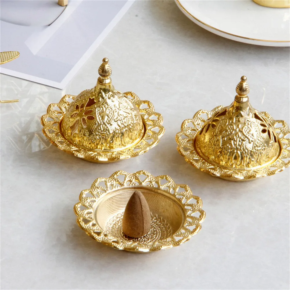 

Home Fragrances Diffuser Traditional Incense Burner Metal Bakhoor Censer For Home Office And Car Home Fragrances Diffuser