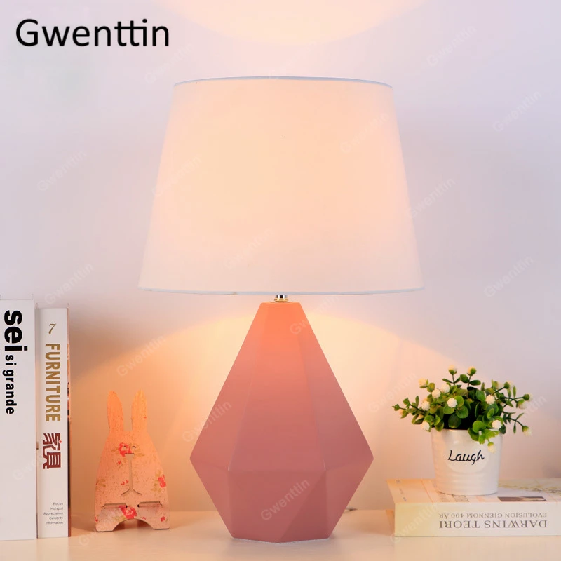 Скандинавские настольные лампы смола современная подставка Настольные