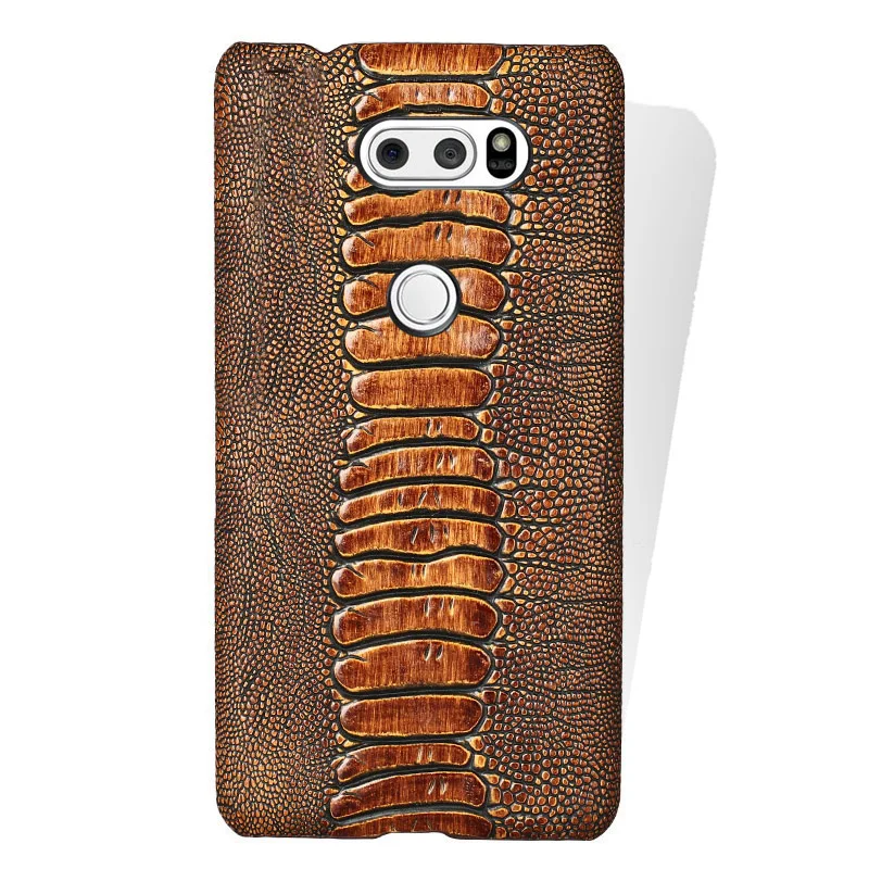 Текстура Кожа ноги страуса чехол для телефона LG G6 G7 G8s ThinQ G3 G4 G5 V10 V20 V30s V40 V50 Thinq Q6 Q7 Q8