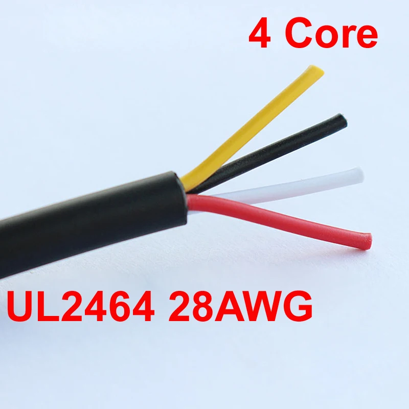 

10 м UL2464 28AWG 2 3 4 5 7 8 9 10-жильный кабель для USB мыши клавиатуры провода DIY ПВХ кабель мягкая оболочка линии управления провод 28 AWG
