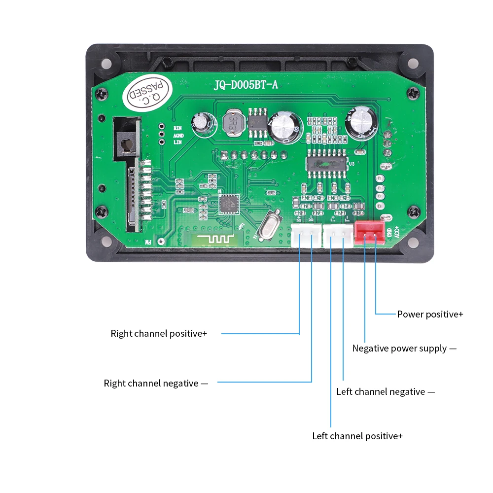 DC 7V-26V 80W усилитель MP3 декодер плата Bluetooth V5.0 Автомобильный плеер USB модуль записи FM