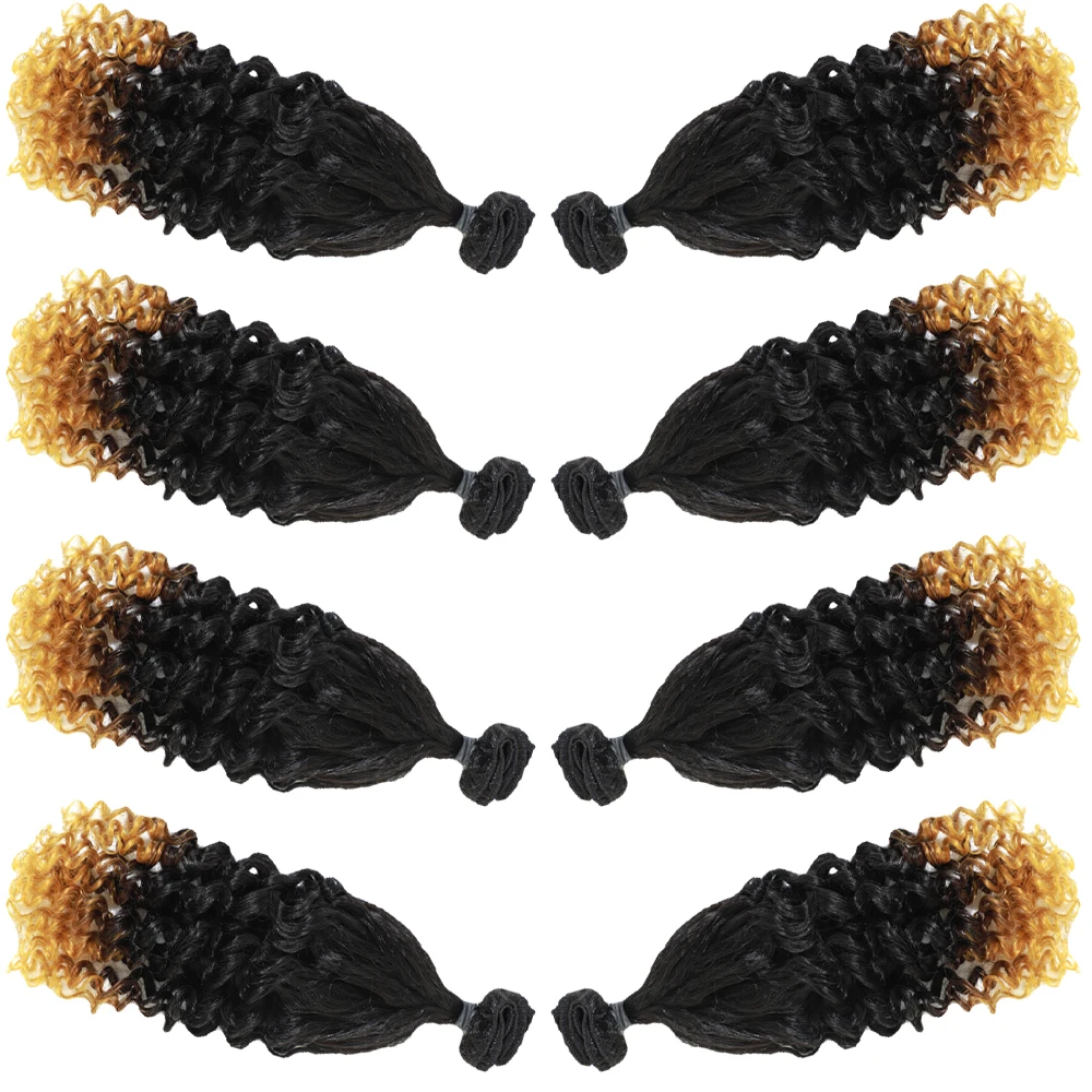 Kinky Jerry синтетические волосы для черных женщин утки Джерри вьющиеся пряди Ombre Цвет