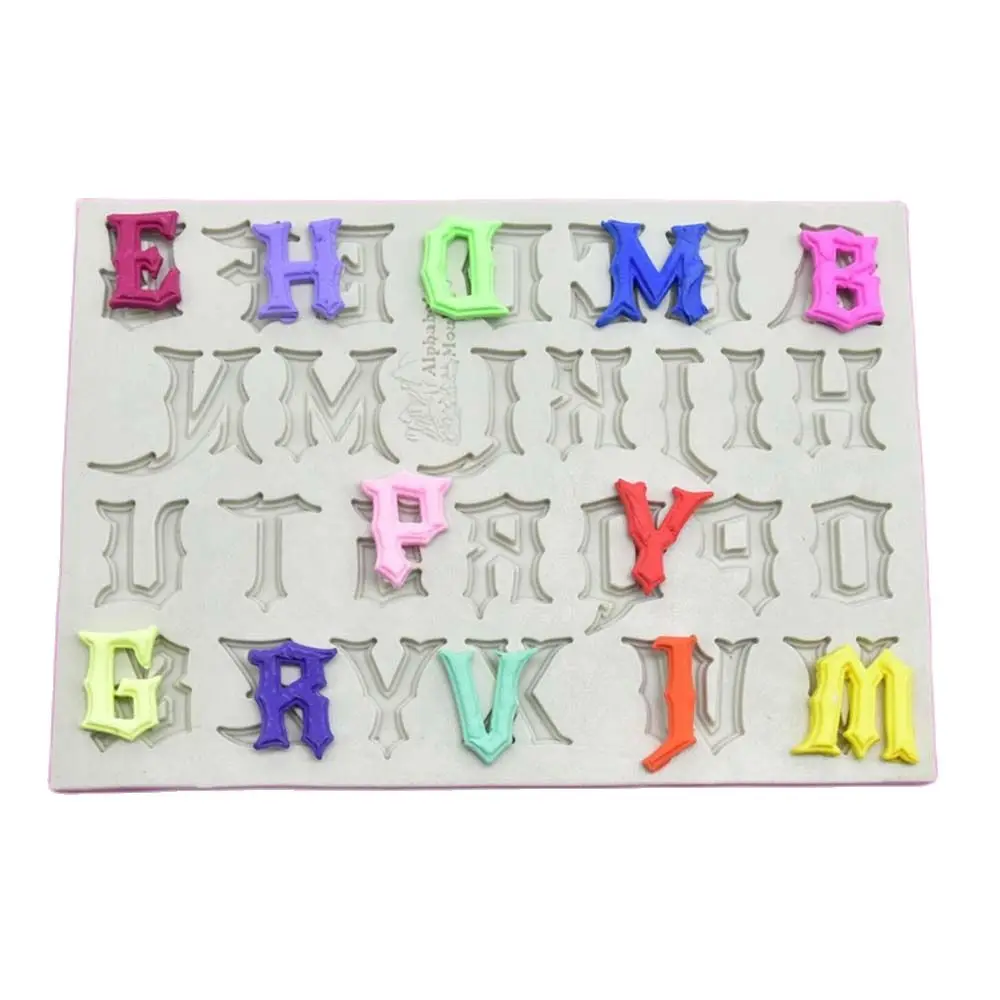 Готические буквенно цифровые силиконовые формы в верхнем и Нижнем корпусе