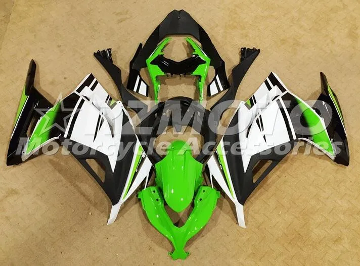

Комплект обтекателей для мотоцикла из АБС-пластика, подходит для KAWASAKI Ninja 300 2013 --- 2019 EX300 13 14 15 16 17 18, комплект кузова на заказ, зеленый, белый