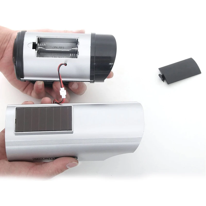 Купольная камера видеонаблюдения муляж с питанием от солнечной батареи имитация