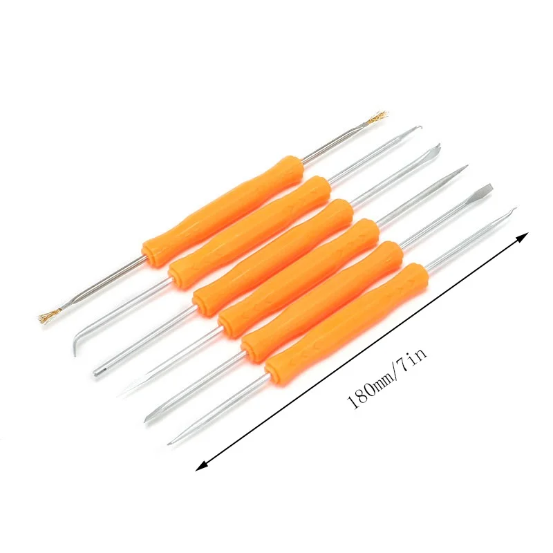 

6pcs Desoldering Aid Tool Kit Soldering Aid Assist Tools PCB Cleaning Kit Repair Tool Electronic Heat Assist Set
