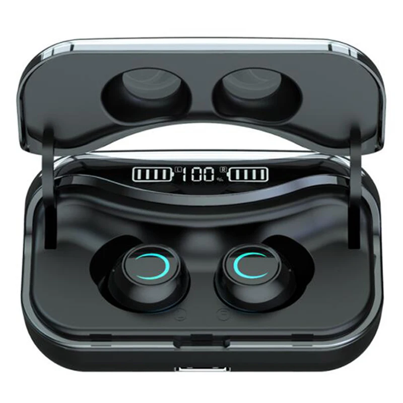 

G08 Bluetooth 5,1 наушники Пресс Управление Беспроводной наушники Водонепроницаемый наушники гарнитура с светодиодный Дисплей зарядным устройст...