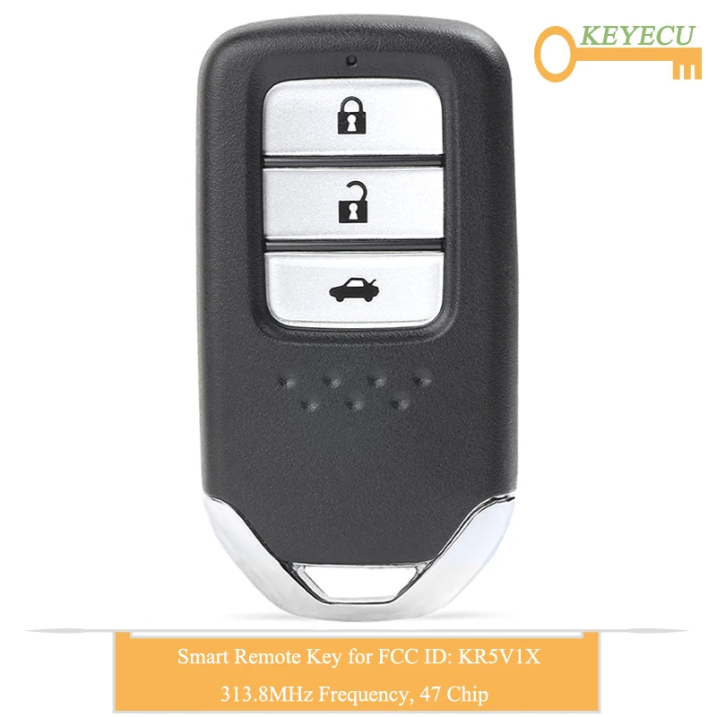 KEYECU умный Автомобильный ключ дистанционного управления для Honda замена Fob 3