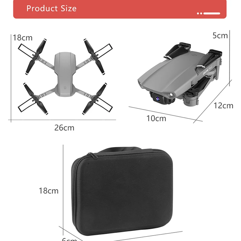 Дрон E99 Pro Радиоуправляемый с двумя камерами 1080P 4K Wi-Fi FPV | Игрушки и хобби