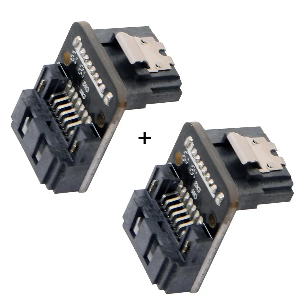 Chenyang 7pin Male Up 90 градусов угловой для SATA 7Pin Женский адаптер материнская плата