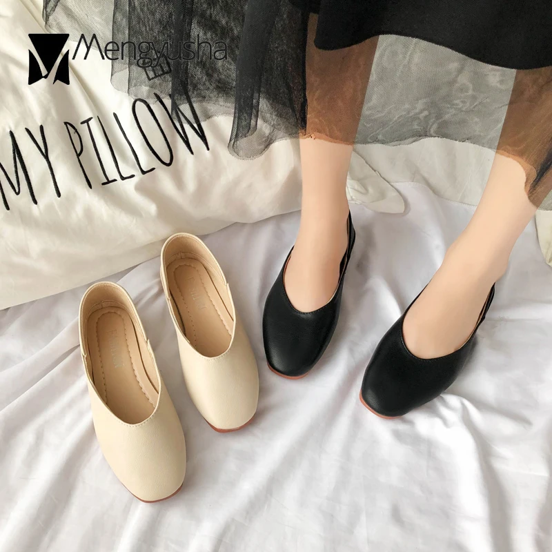 4 вида стилей с квадратным носком закрытым на каблуках-Столбиках женская обувь