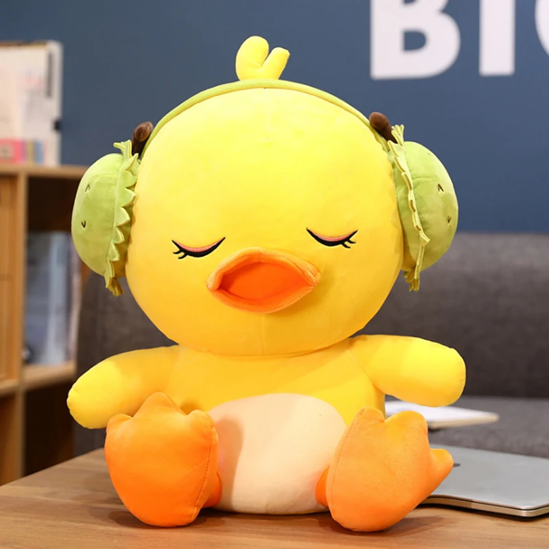 35 см маленькая Желтая утка плюшевые детские игрушки куклы мягкие милые наушники