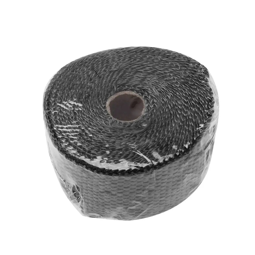 Выхлопная труба из черного стекловолокна для мотоцикла жаропрочная лента 2 дюйма