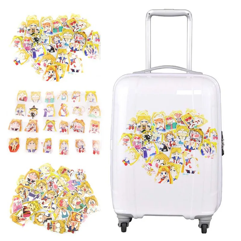 

40pcs/Pack Girl Paster Stickers for Anime Sailor Moon Stickers Cute Cartoon Waterproof PVC Scrapbook Decor Stationery Stickers