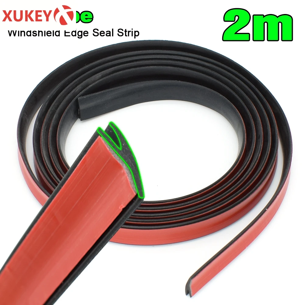 

Universal Car V Shape Rubber Seal Weather Strip Windshield Hollow Glass Window Edge Moulding Trim Decorate Weatherstrip 2 Meter