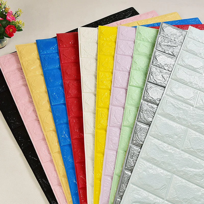 Самоклеящиеся обои из ПВХ и кирпича для гостиной фоновые настенные наклейки телевизора домашний декор