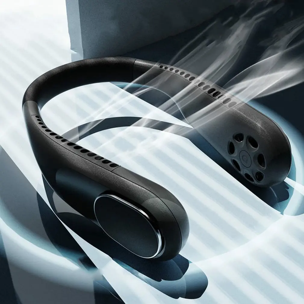 

No Blades U Type Fan Portable Adjustable Angle 4000mAh USB Rechargeable Long Continuous Usage Hands-Free Fan 3 Level Neck Fan