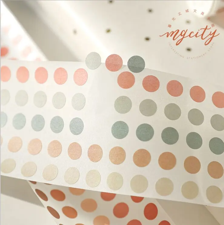 52 мм х 5 м в цветной горошек индекс бумага Стикеры лента для декорации Washi DIY