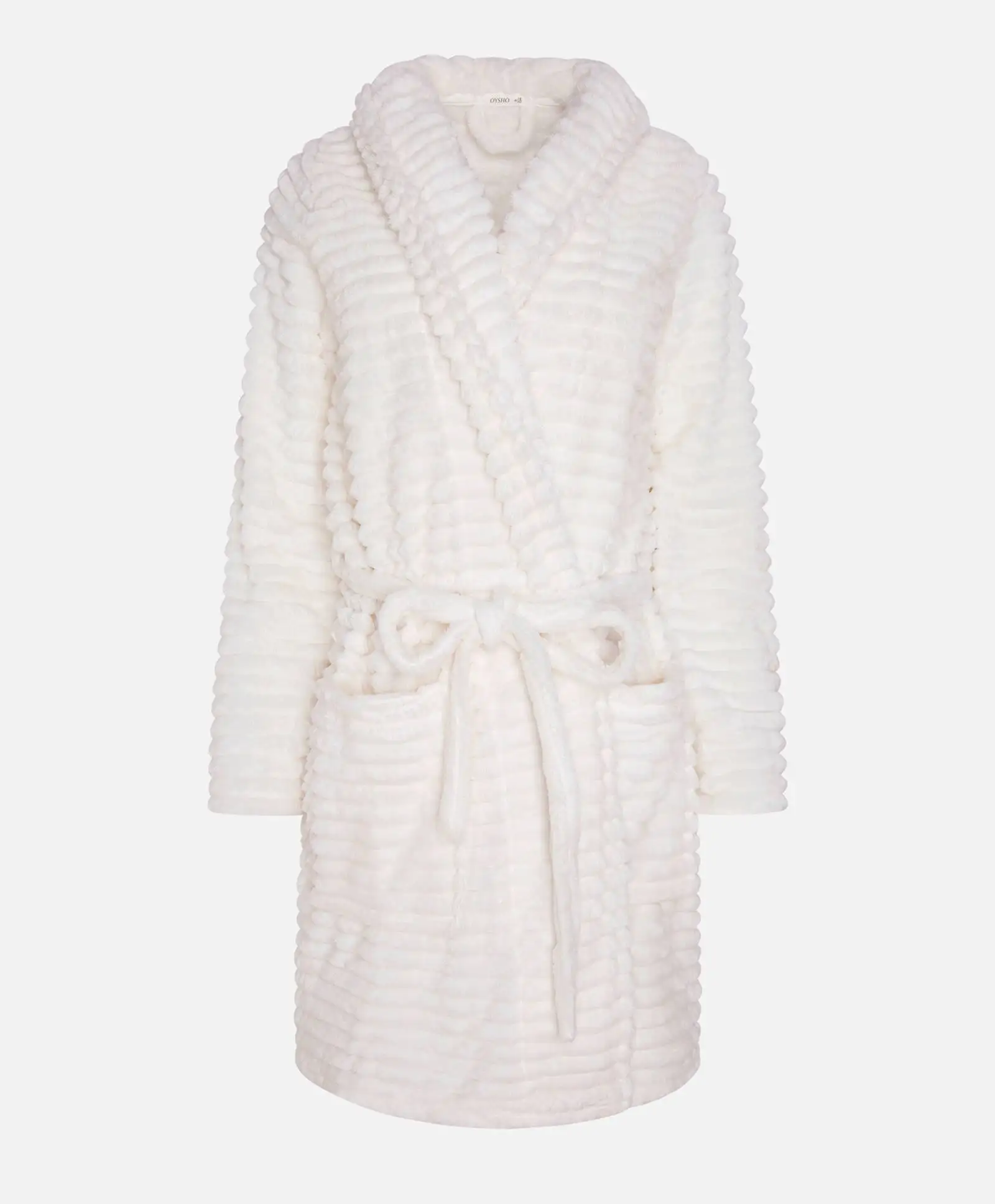 Зимняя женская одежда для сна белые полосатые фланелевые халаты утепленная