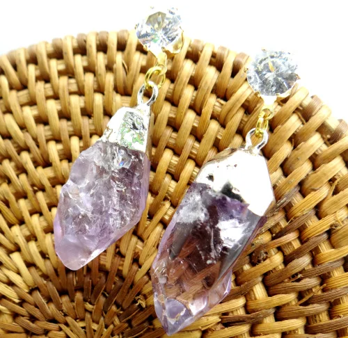 Натуральный Камень Неправильной Формы пурпурные аметисты кварцевый кристалл