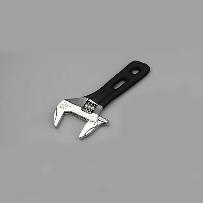 

JERXUN 4" 119mm High Quality Universal Adjustable Wrench Multi-function Short Handle Large Open Monkey Spanner Hand Tools