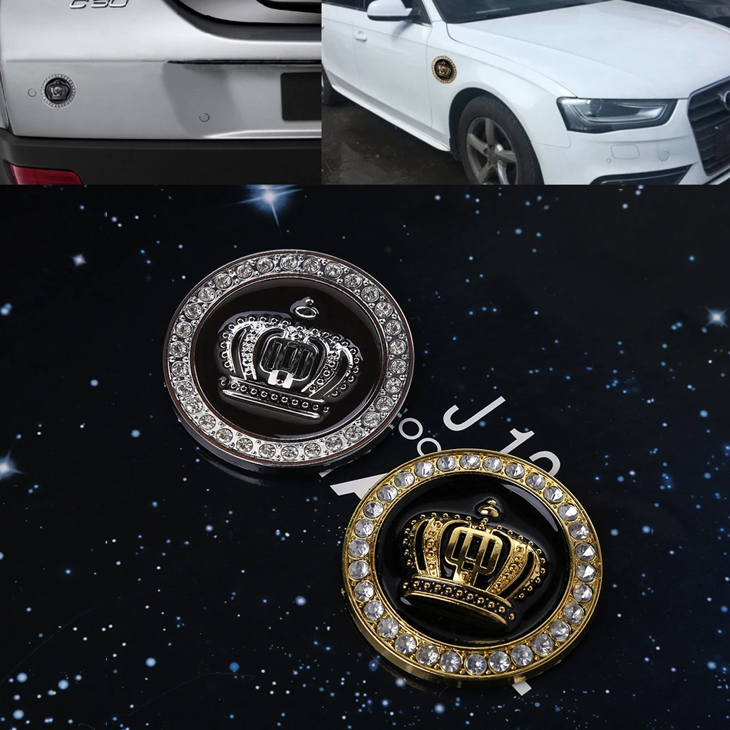 Стайлинг автомобиля Авто Автомобиль 3D Алмазная Корона металлический значок