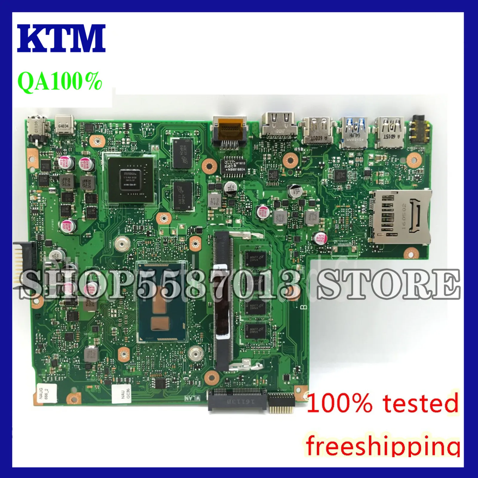 

KEFU X540LJ Motherboard For ASUS X540L F540LA X540LA Laptop Motherboard 4G RAM I3-5005U REV2.1 Test Work 100%