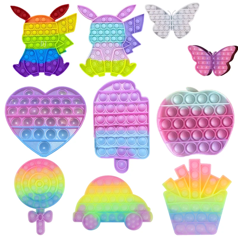 

Игрушка-антистресс с покемонами, Пикачу, попет, пузырь, сжимаемые игрушки для снятия стресса для детей и взрослых