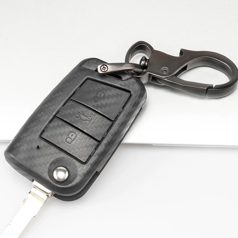 Углеродное волокно чехол ключа дистанционного управления автомобилем в виде