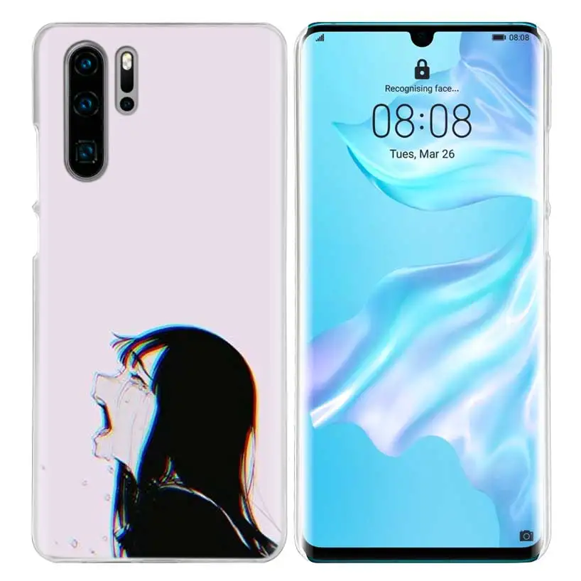 Чехол LEWD Sad японского аниме для huawei mate 30 20 10 P20 P30 Lite Pro P Smart Y9 Prime Honor 8A 8X 10i PC, чехлы для телефонов - Цвет: 02
