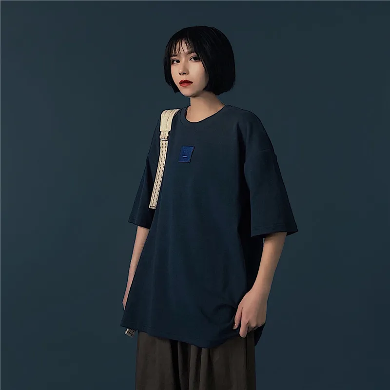 Летняя Новинка 2020 Популярная Корейская флисовая простая футболка с пятью