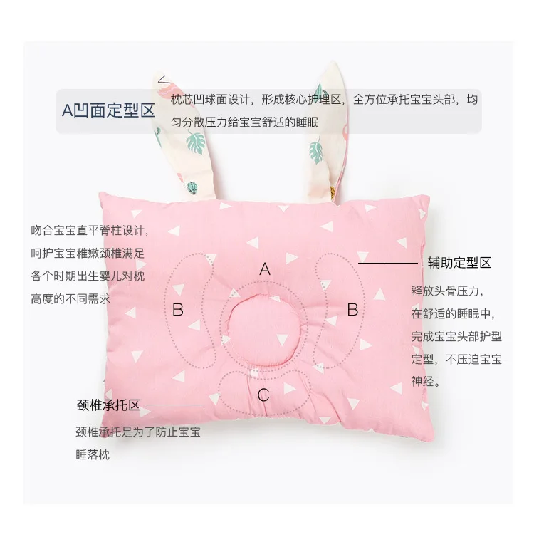 Детская подушка Подушка Анти смещения череп голова От 0 до 1 года чистый из хлопка