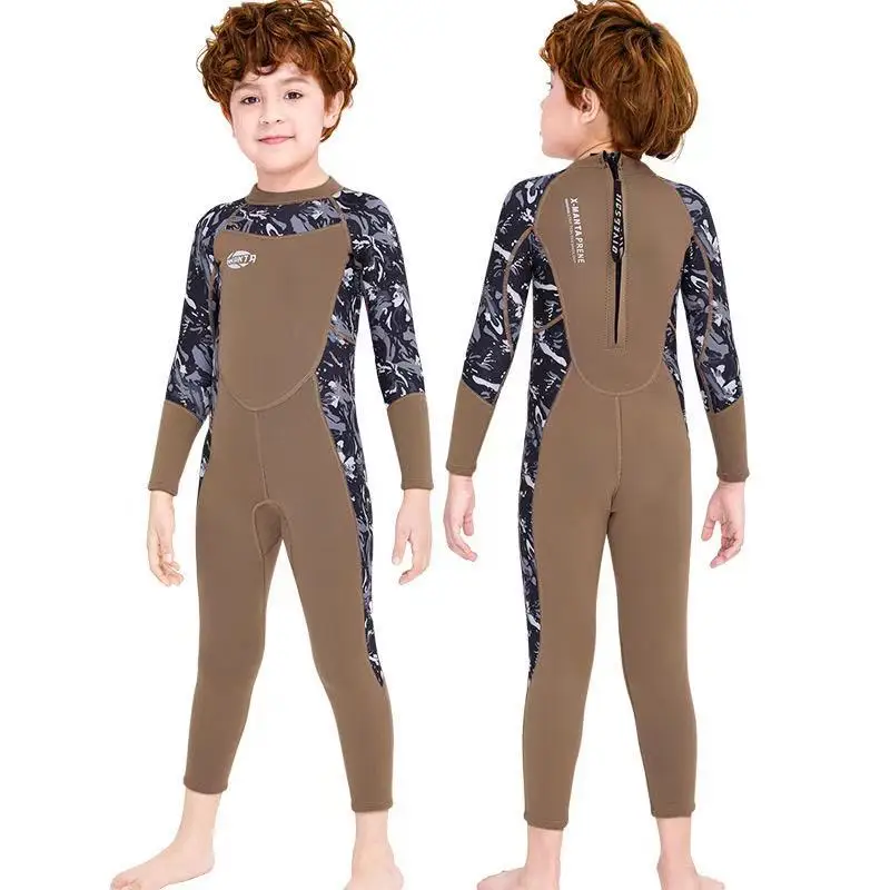 2021 Kids Boys Neoprene 2.5mm Diving Suit Swimwear Long Surfing Swimsuit Wet For | Спорт и развлечения