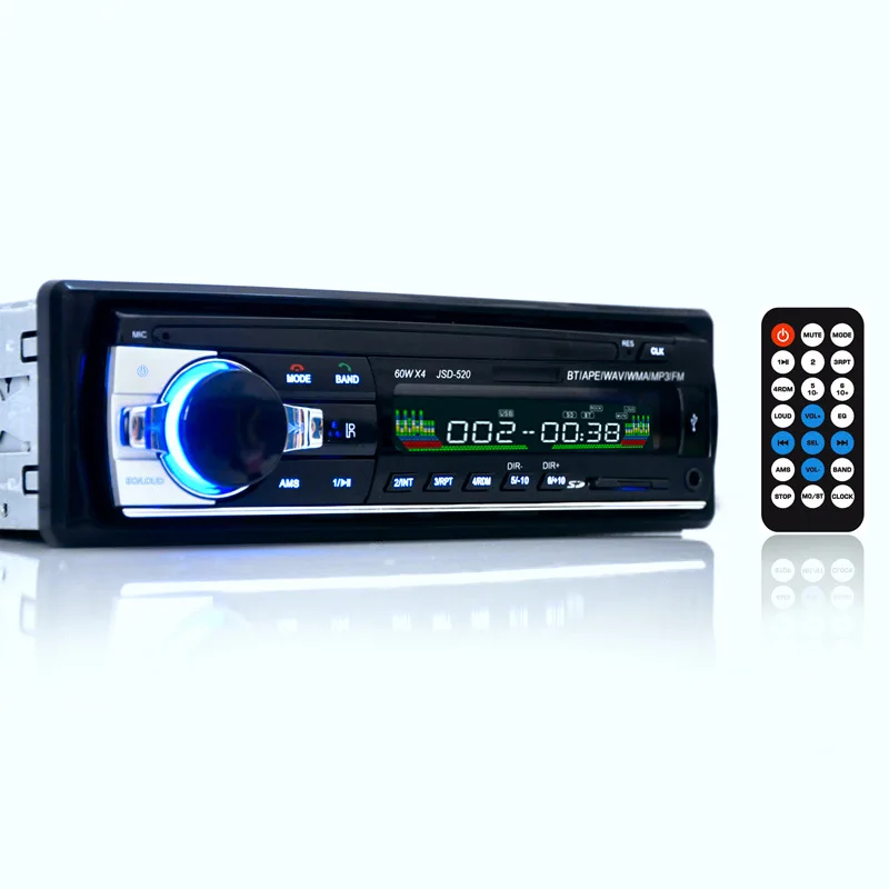 100% оригинальный автомобильный Радио плеер Bluetooth телефон AUX IN MP3 FM/USB/1 Din/пульт